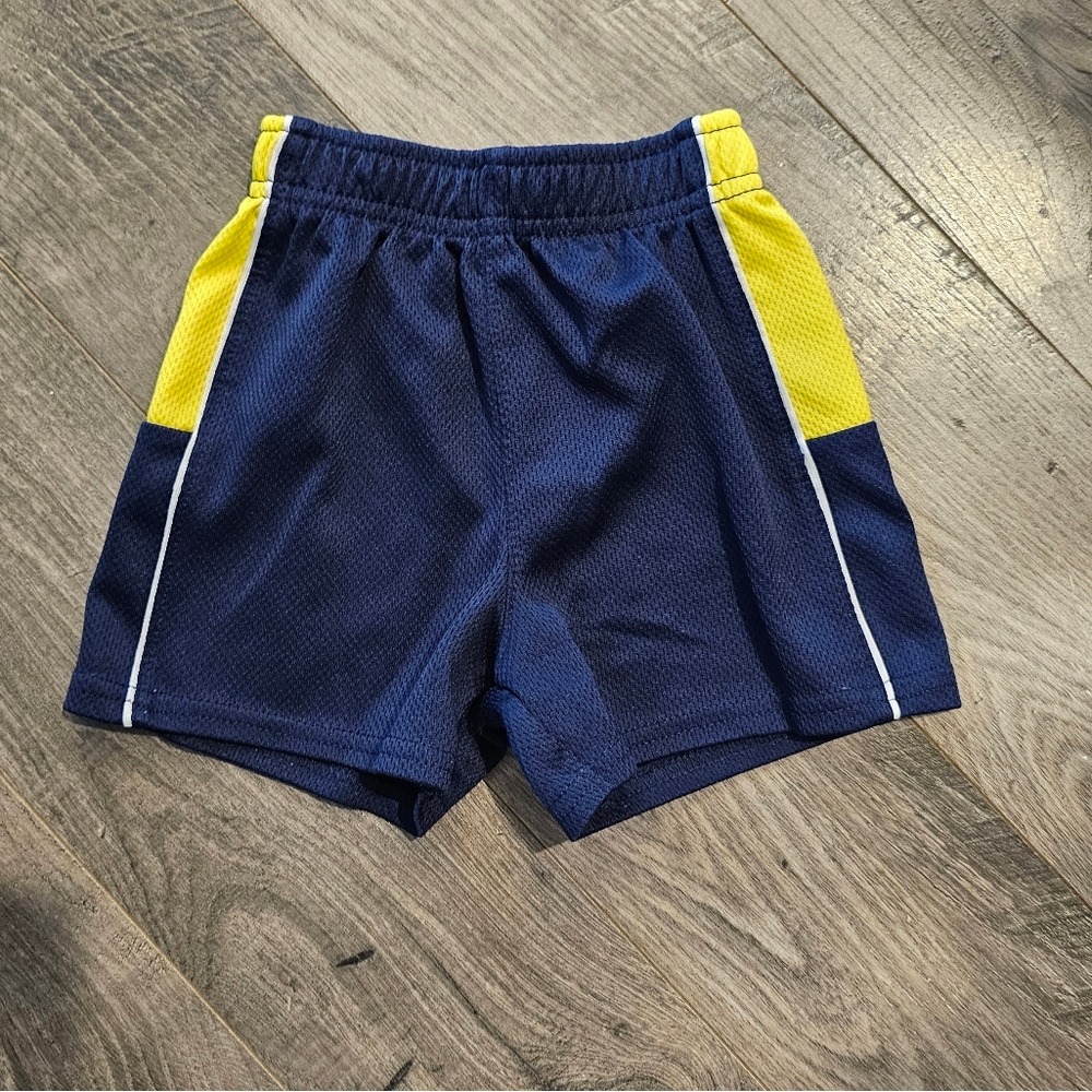 24M Garanimals Blue Yellow Sporty Shorts Elastic Waistband Basketball Summer